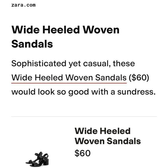 LIKE NEW Zara Black Wide Round Block Heeled Woven Sandals from 2019-Size 7.5/38 - Picture 15 of 15